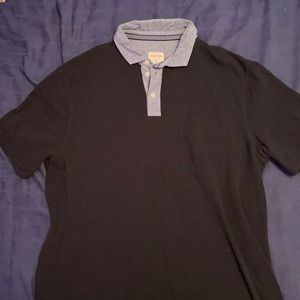 Black polo shirt